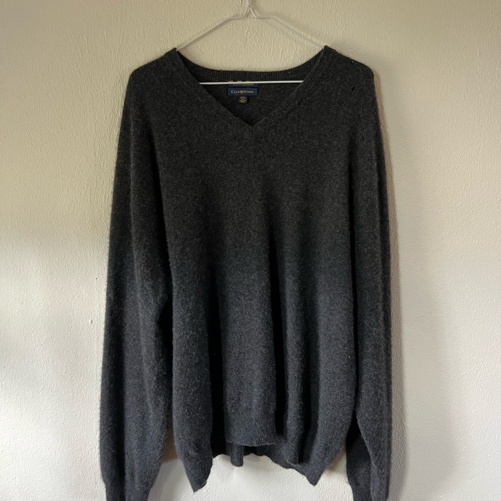 Men's Charcoal Cashmere Sweater